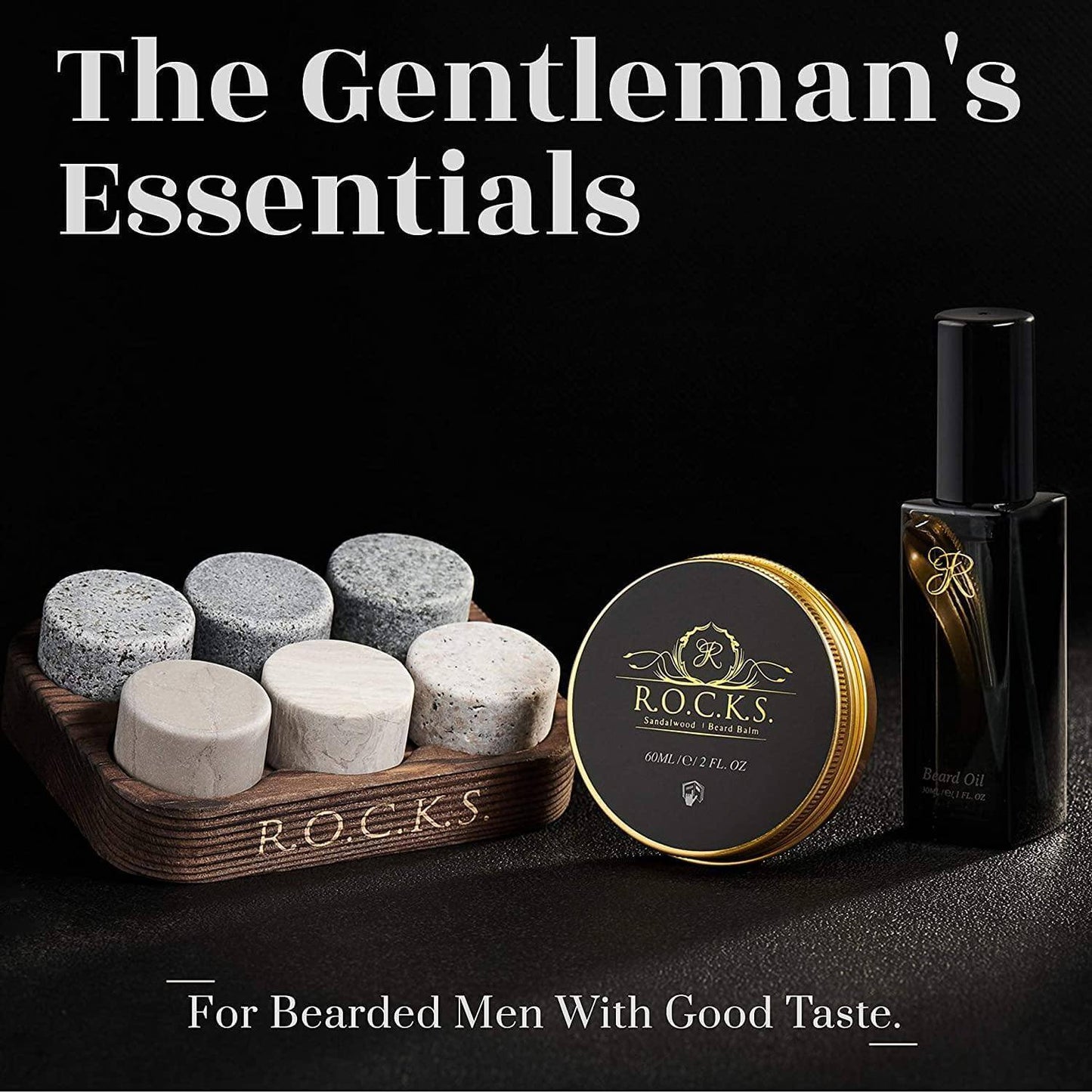 The Gentleman's Essentials - Whiskey Stones & Grooming Kit Gift Set