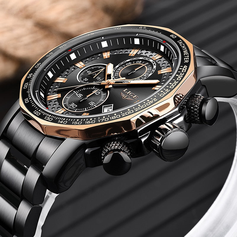 LIGE New Mens Watches Top Brand