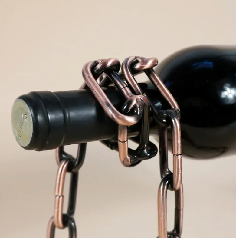 Magic Iron Chain Wine Bottle Holder