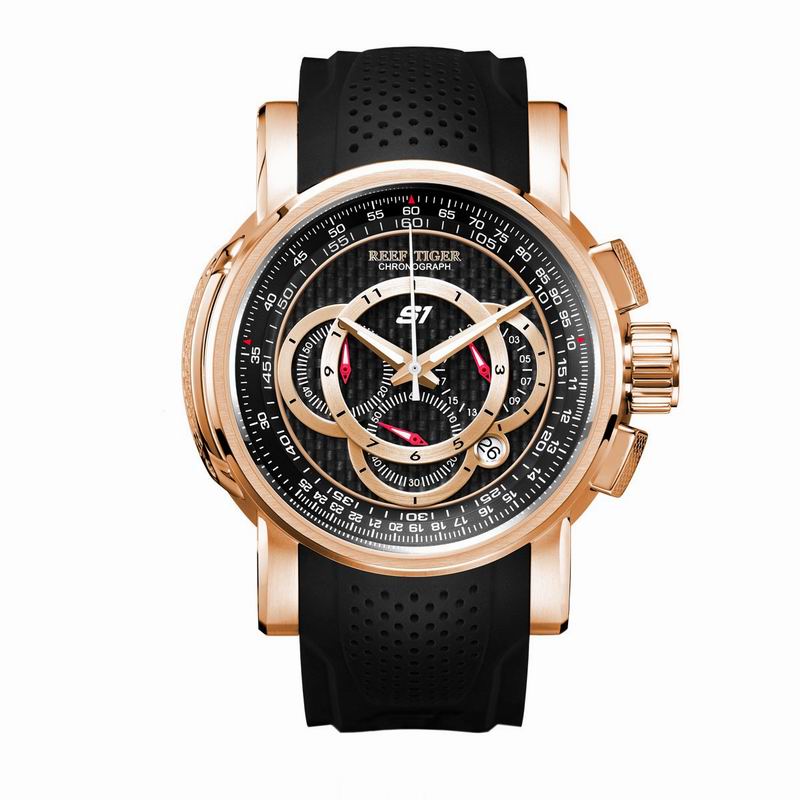 Reef Tiger/RT Designer Sport Rose Gold  Watches for Men