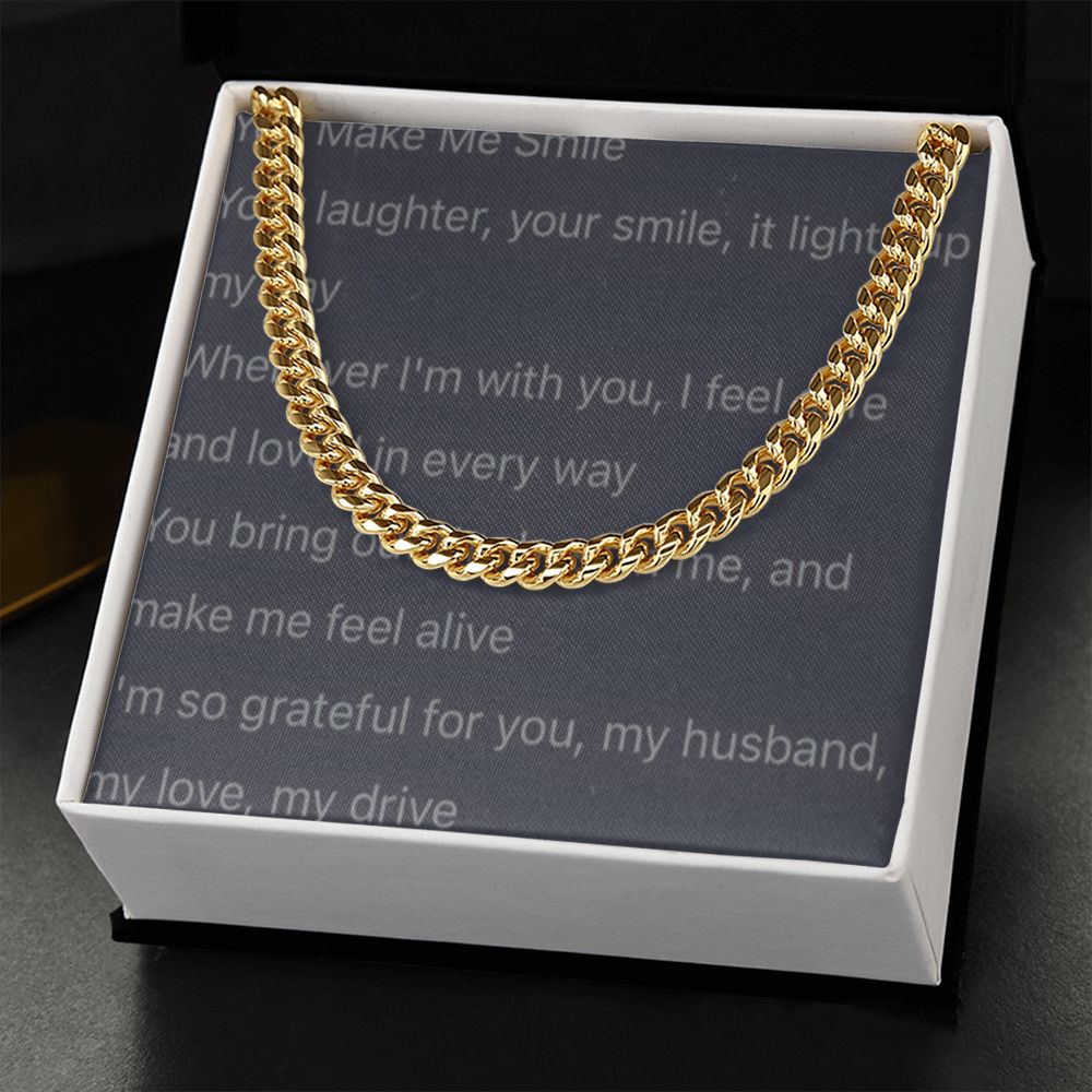 Cuban Link Chain with card