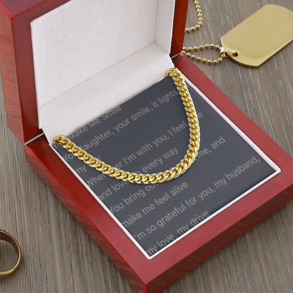 Cuban Link Chain with card