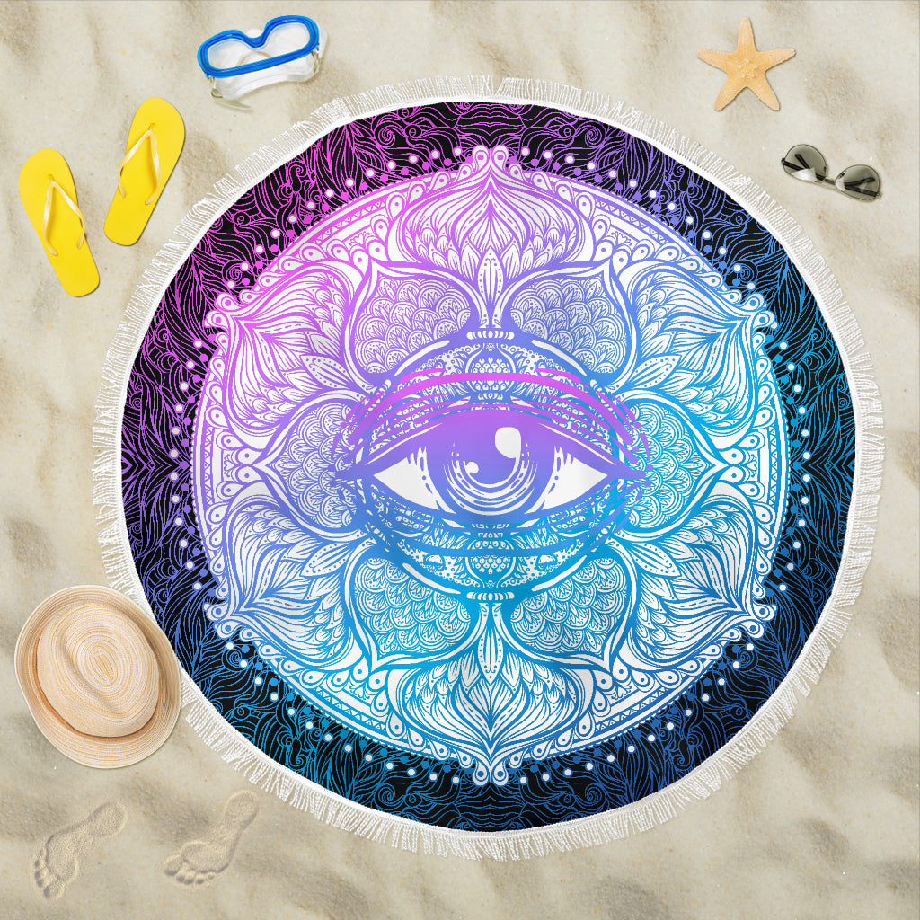 Lotus Eye Beach Blankets