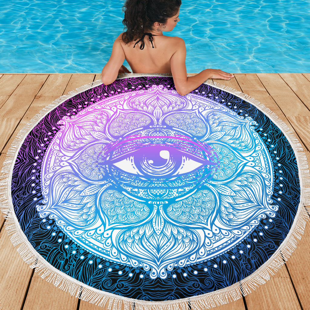 Lotus Eye Beach Blankets